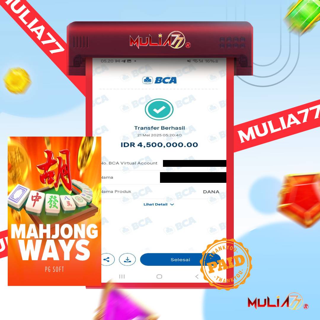 Menang Jackpot Slot Online Gacor MULIA77 Resmi Rp 4.500.000