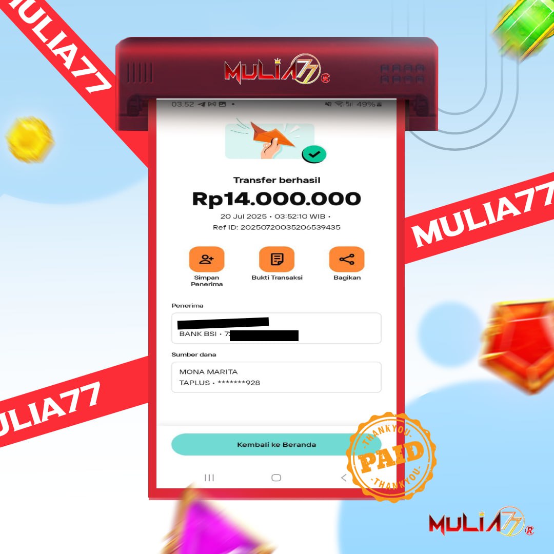 Menang Jackpot Slot Online Gacor MULIA77 Resmi Rp 14.000.000