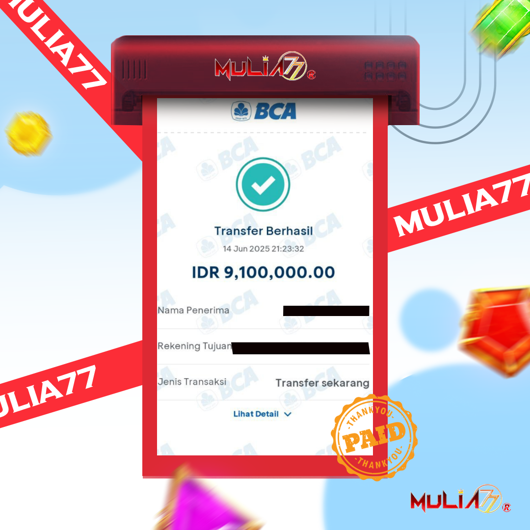 Menang Jackpot Slot Online Gacor MULIA77 Resmi Rp 9.100.000