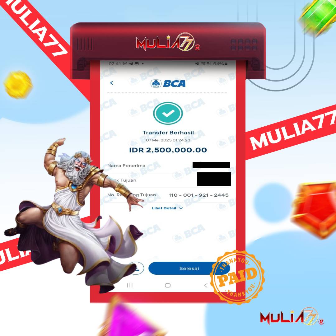 Menang Jackpot Slot Online Gacor MULIA77 Resmi Rp 2.500.000