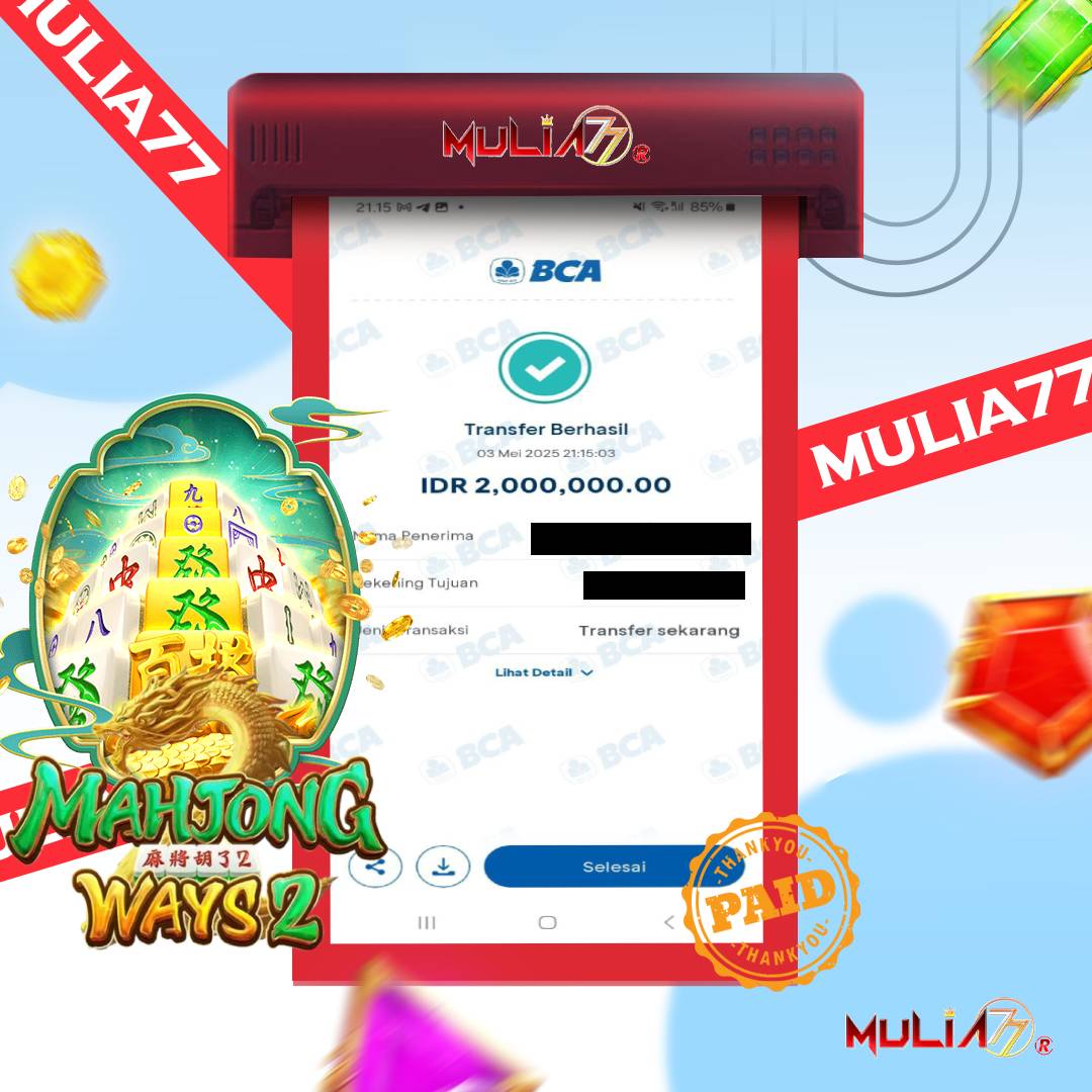 Menang Jackpot Slot Online Gacor MULIA77 Resmi Rp 2.000.000