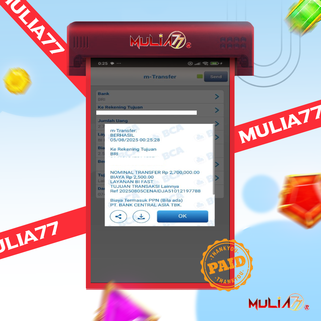 Menang Jackpot Slot Online Gacor MULIA77 Resmi Rp 2.700.000