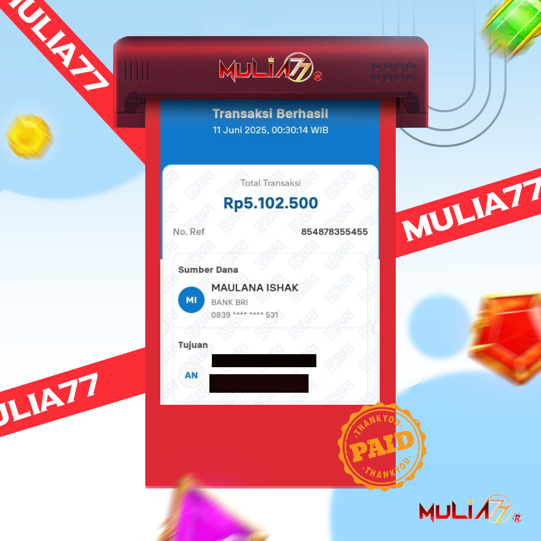 Menang Jackpot Slot Online Gacor MULIA77 Resmi Rp 5.102.500