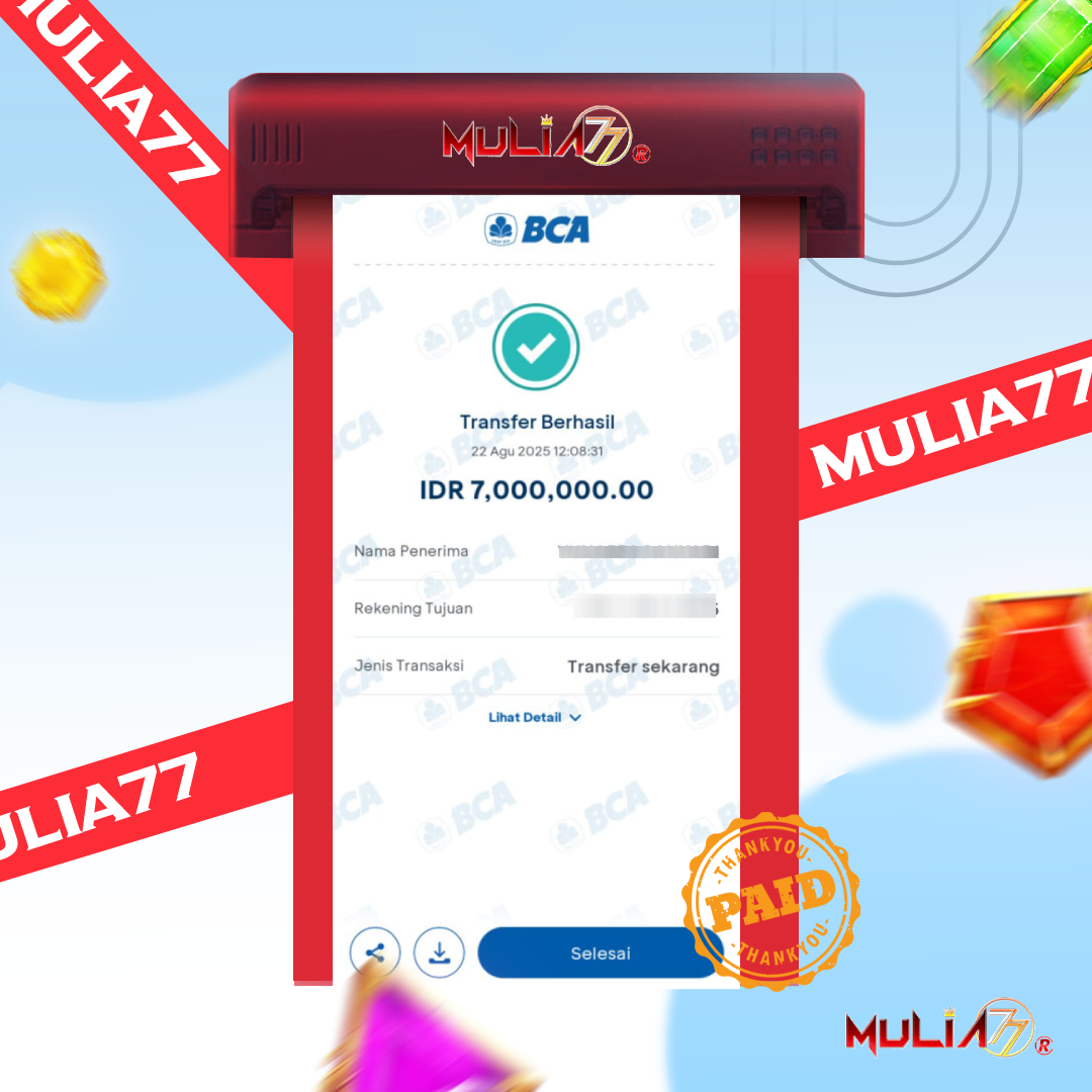 Menang Jackpot Slot Online Gacor MULIA77 Resmi Rp7.000.000