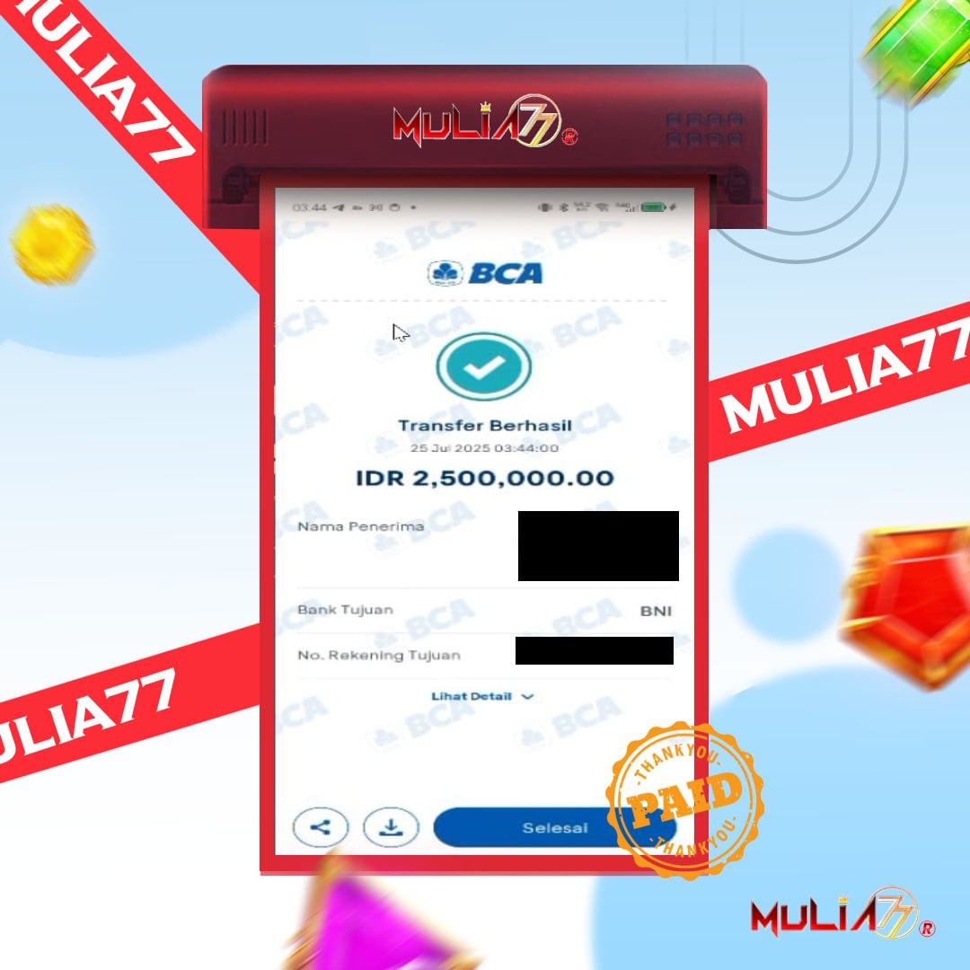 Menang Jackpot Slot Online Gacor MULIA77 Resmi Rp 2.500.000