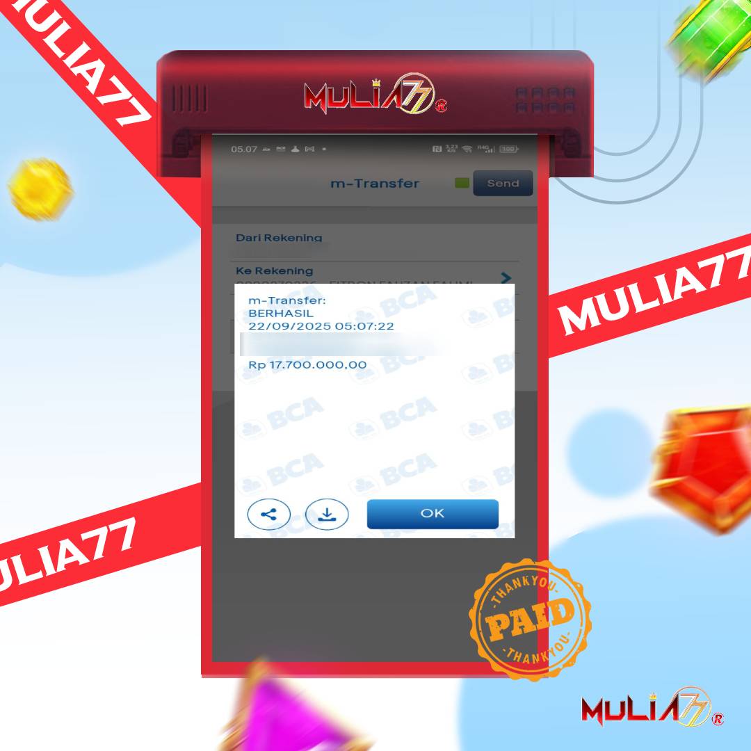 Menang Jackpot Slot Online Gacor MULIA77 Resmi Rp  17.700.000