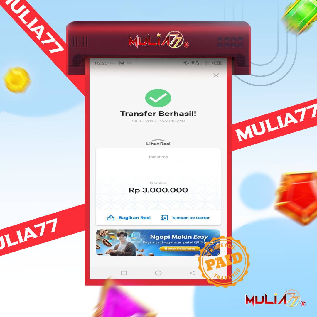 Menang Jackpot Slot Online Gacor MULIA77 Resmi Rp 3.000.000