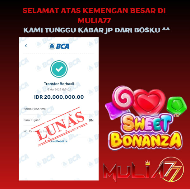 Menang Jackpot Slot Online Gacor MULIA77 Resmi Rp 20.000.000