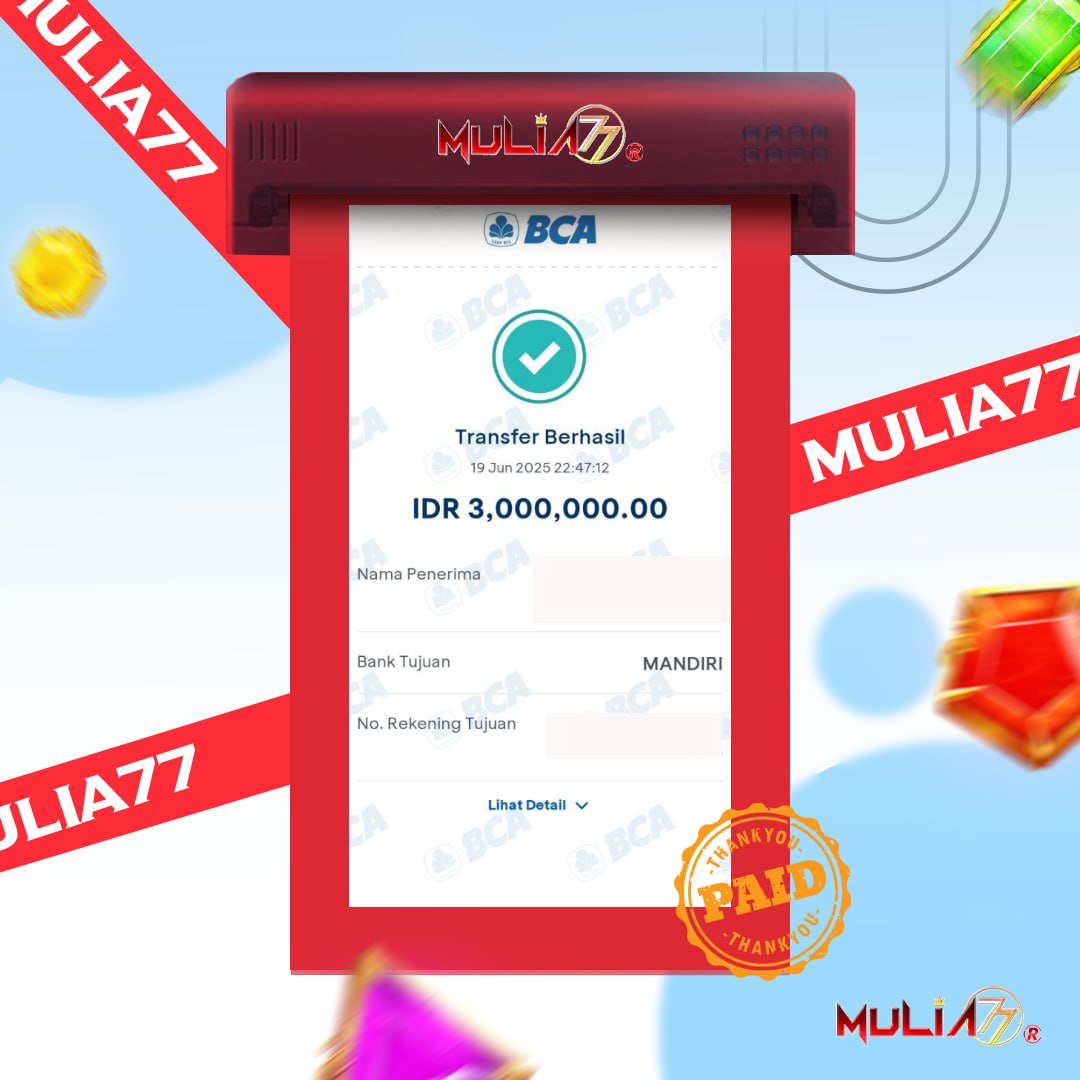 Menang Jackpot Slot Online Gacor MULIA77 Resmi Rp 3.000.000