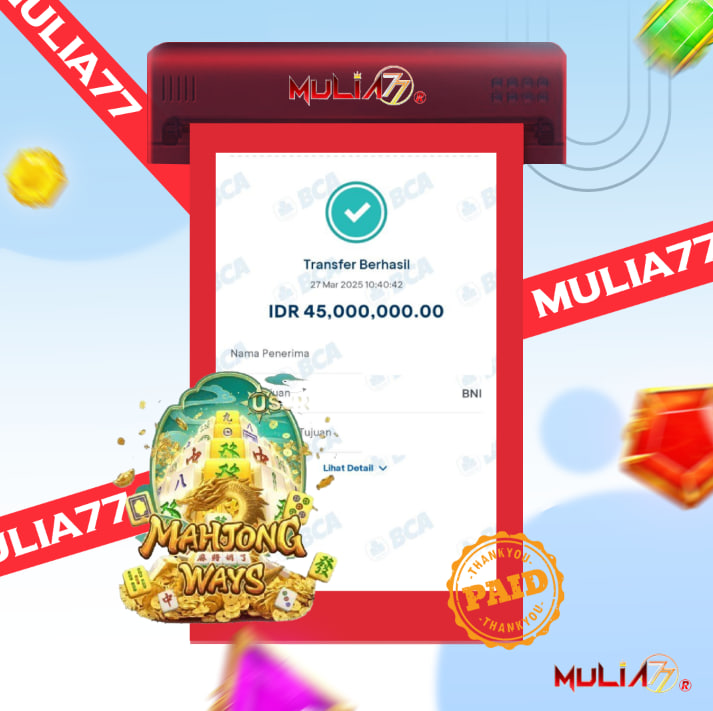 Menang Jackpot Slot Online Gacor MULIA77 Resmi Rp 45.000.000