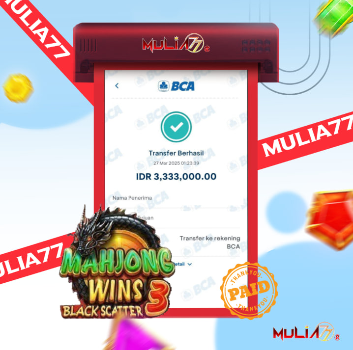Menang Jackpot Slot Online Gacor MULIA77 Resmi Rp 3.333.000