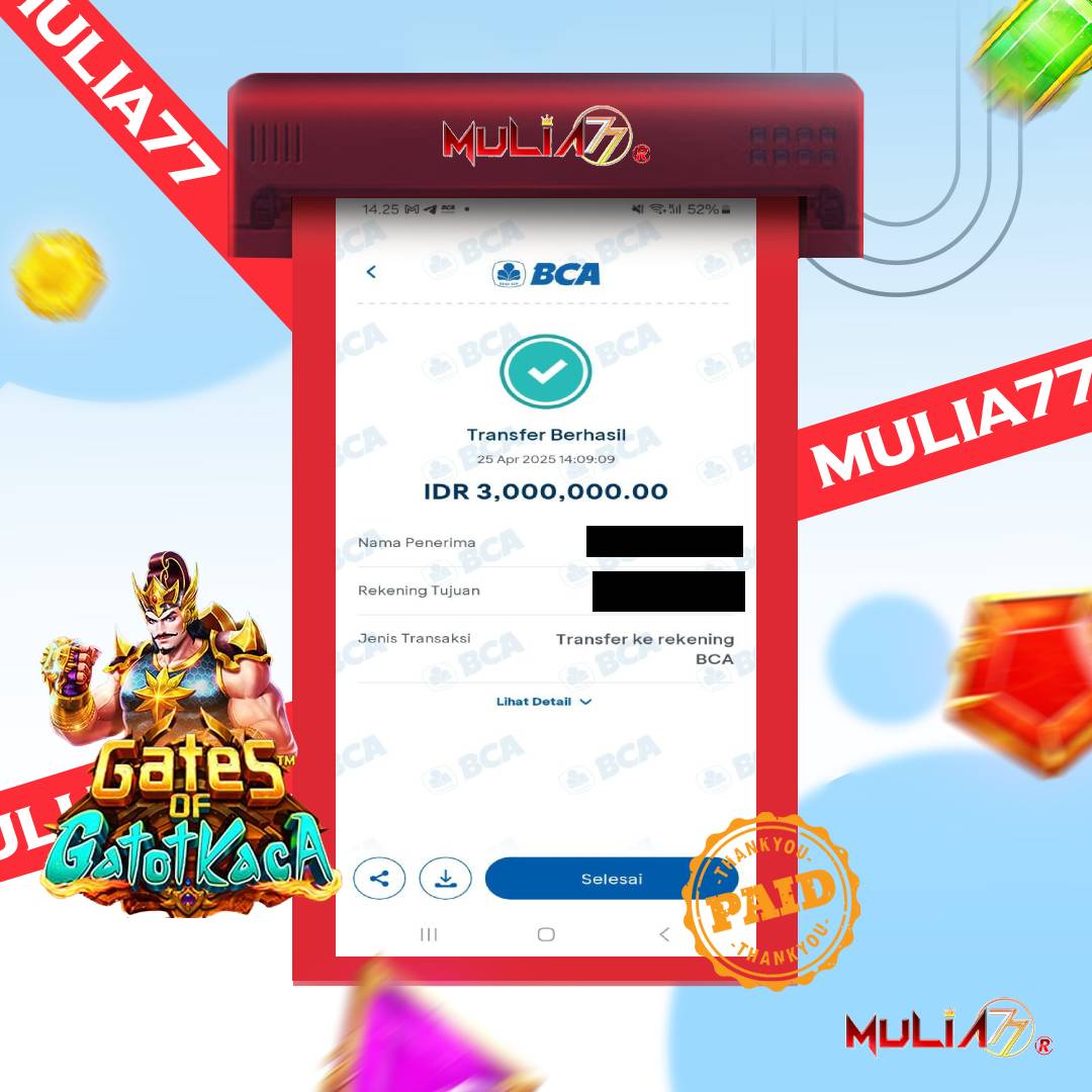 Menang Jackpot Slot Online Gacor MULIA77 Resmi Rp 3.000.000