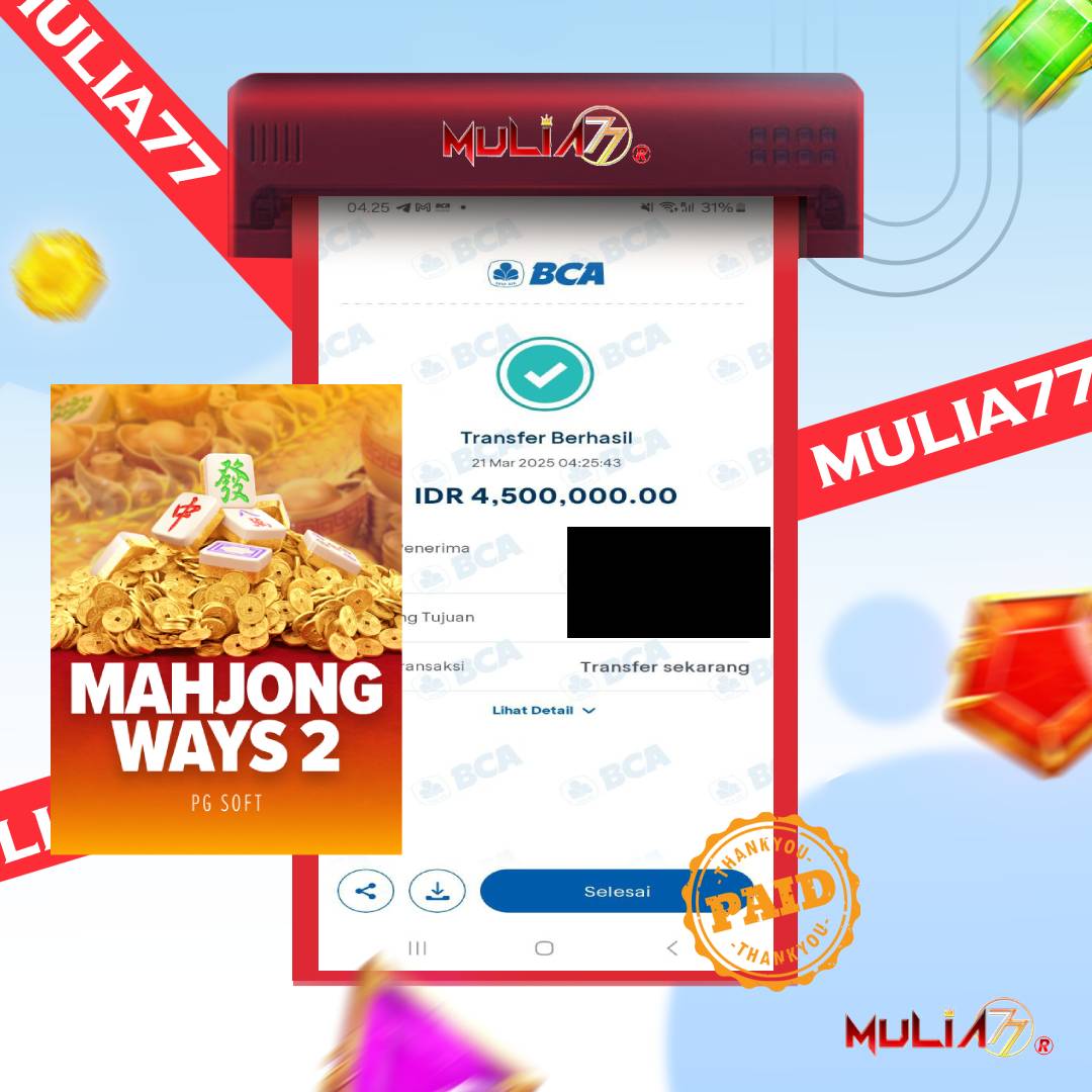 Menang Jackpot Slot Online Gacor MULIA77 Resmi Rp 4.500.000
