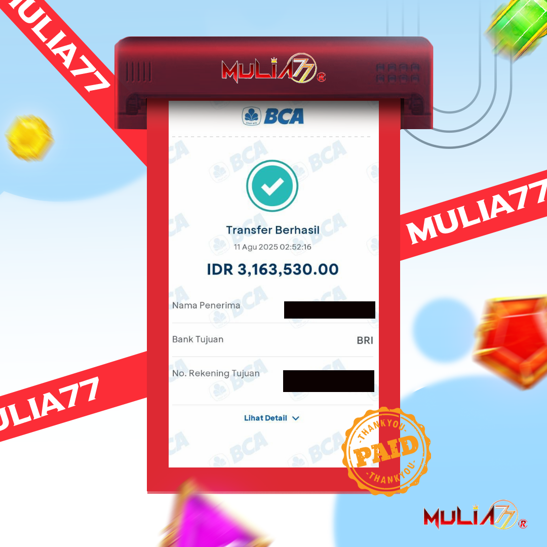 Menang Jackpot Slot Online Gacor MULIA77 Resmi Rp 3.163.530