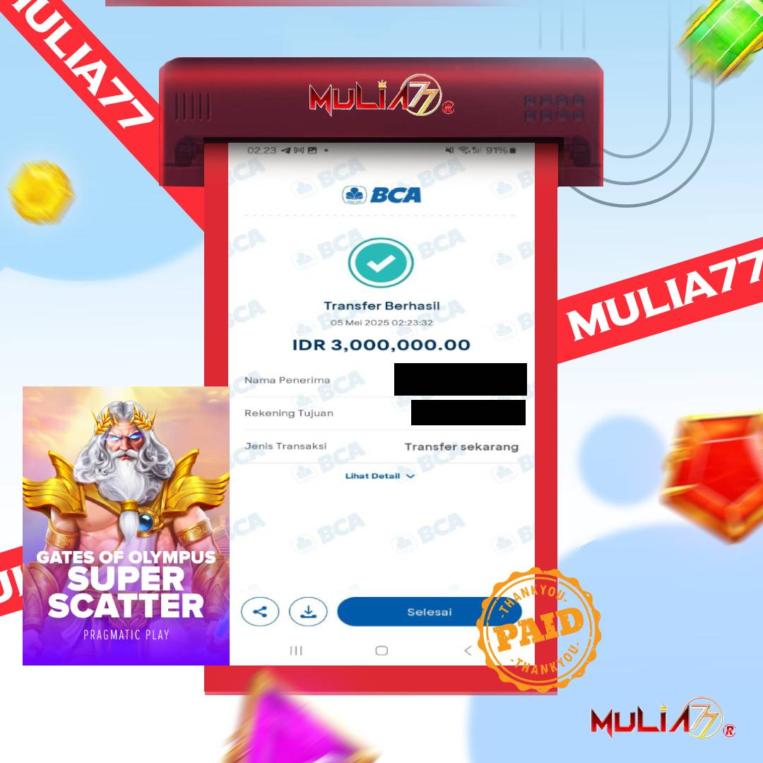 Menang Jackpot Slot Online Gacor MULIA77 Resmi Rp 3.000.000
