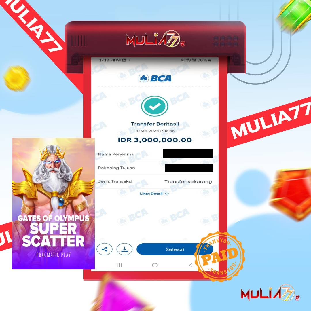 Menang Jackpot Slot Online Gacor MULIA77 Resmi Rp 3.000.000