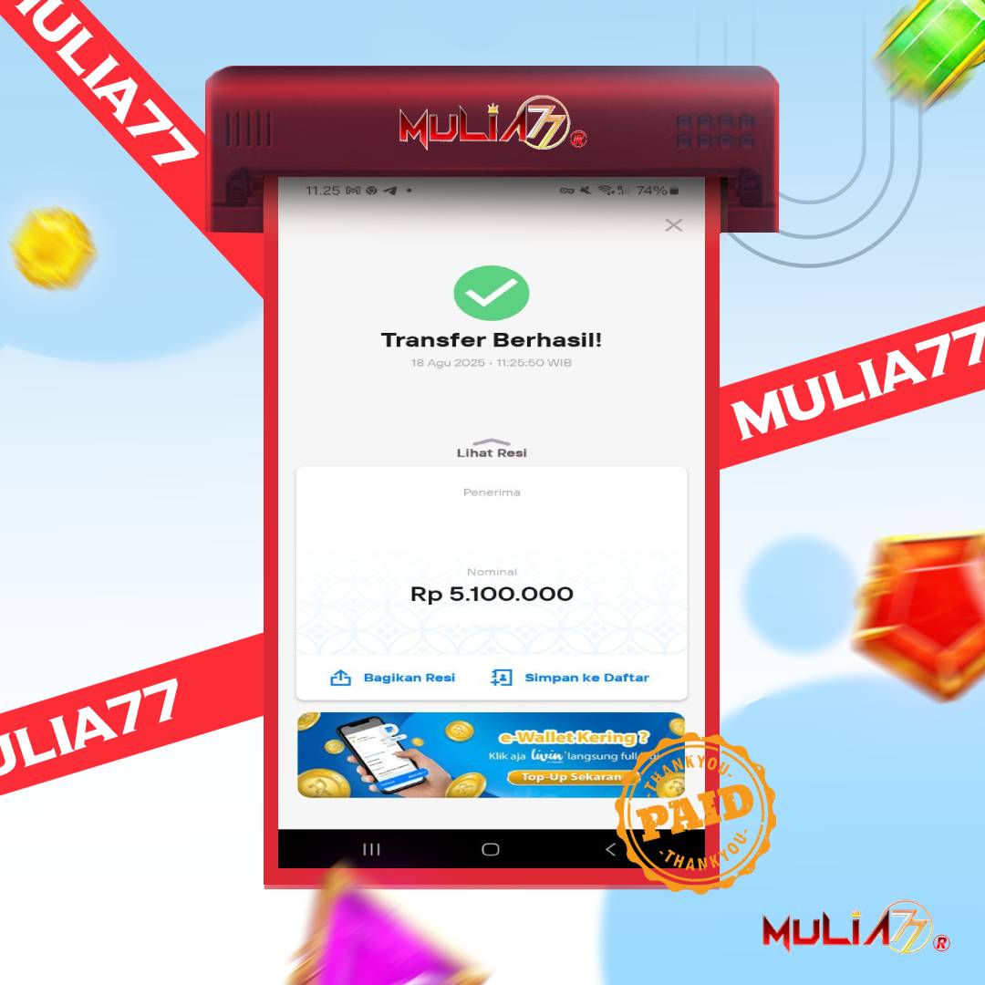 Menang Jackpot Slot Online Gacor MULIA77 Resmi Rp5.100.000