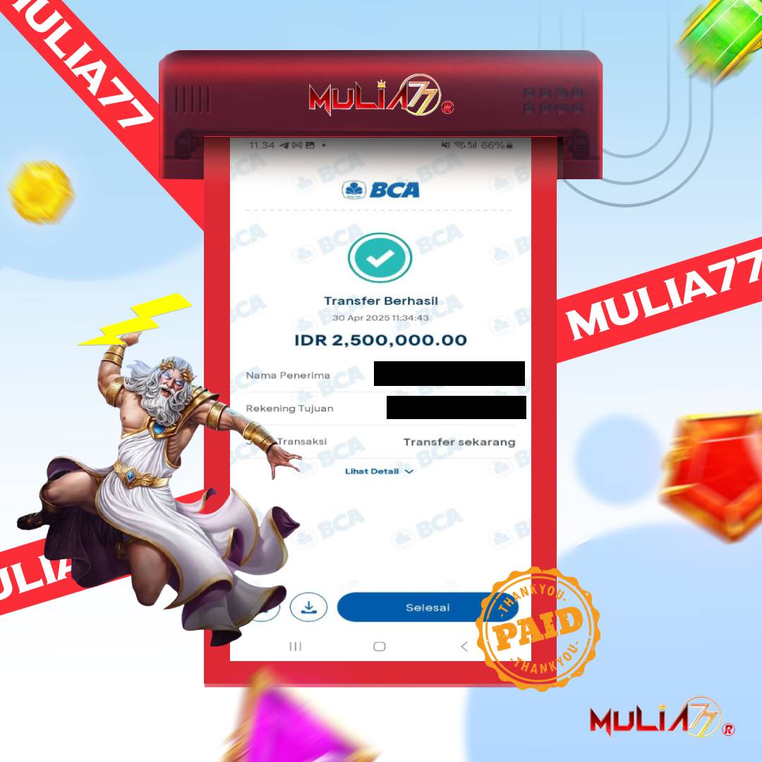 Menang Jackpot Slot Online Gacor MULIA77 Resmi Rp 2.500.000