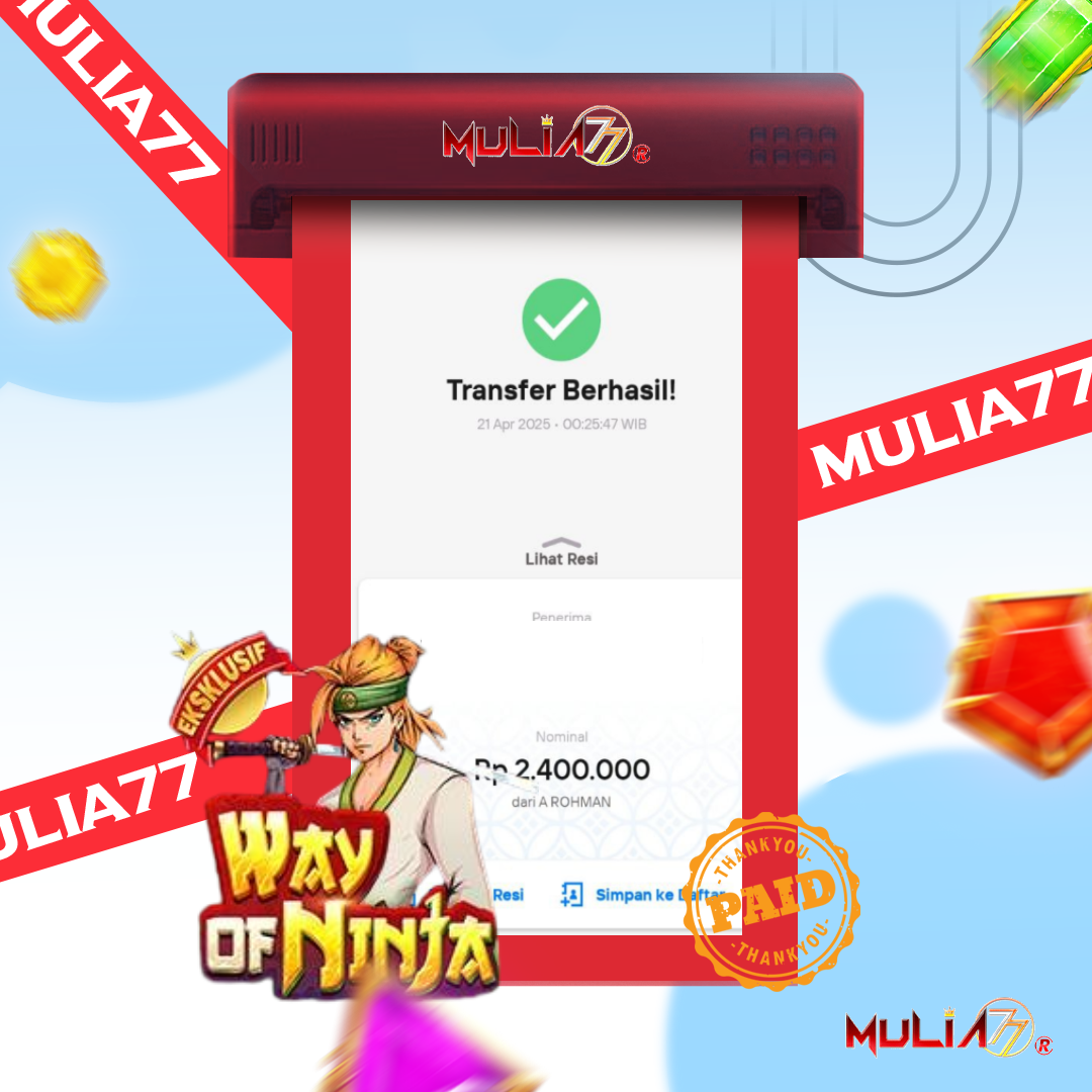 Menang Jackpot Slot Online Gacor MULIA77 Resmi Rp 2.400.000