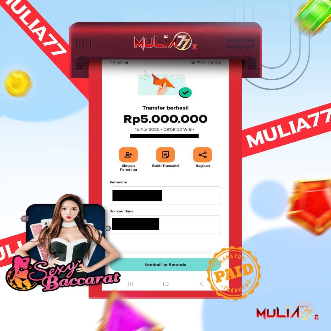Menang Jackpot Slot Online Gacor MULIA77 Resmi Rp 5.000.000
