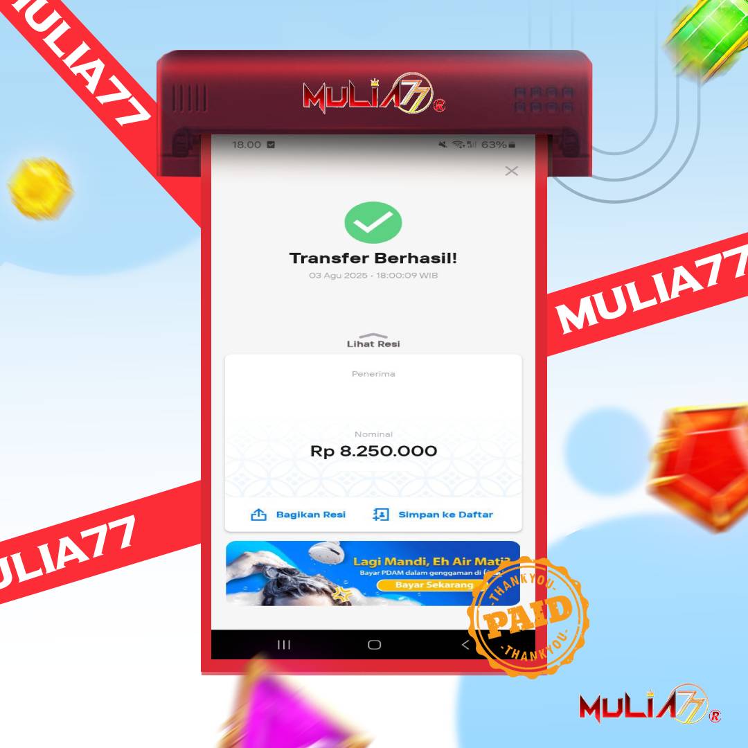 Menang Jackpot Slot Online Gacor MULIA77 Resmi Rp 8.250.000