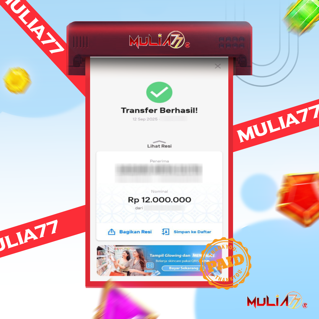 Menang Jackpot Slot Online Gacor MULIA77 Resmi Rp 12.000.000