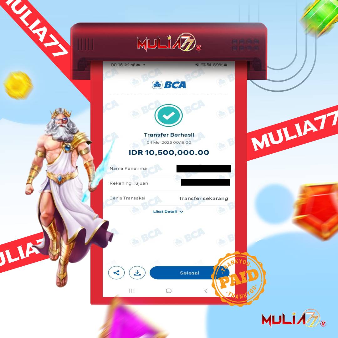 Menang Jackpot Slot Online Gacor MULIA77 Resmi Rp 10.500.000
