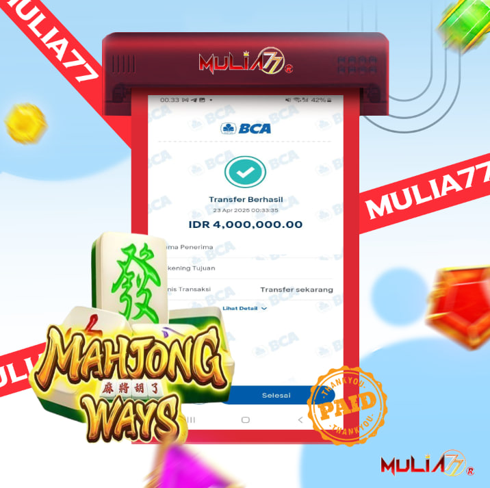 Menang Jackpot Slot Online Gacor MULIA77 Resmi Rp 4.000.000