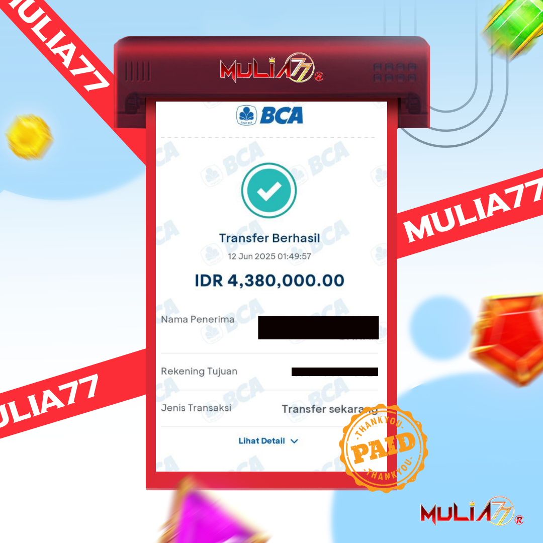 Menang Jackpot Slot Online Gacor MULIA77 Resmi Rp 4.380.000