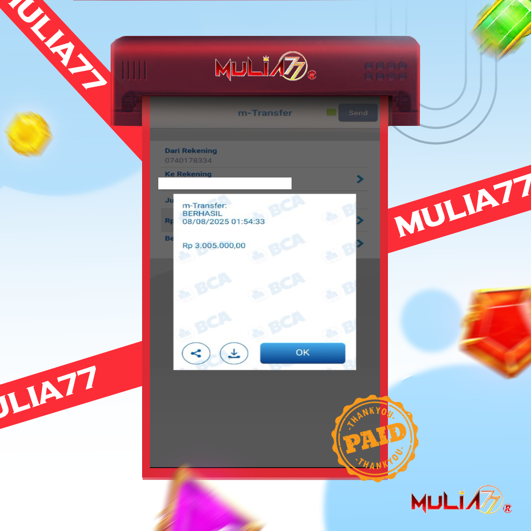 Menang Jackpot Slot Online Gacor MULIA77 Resmi Rp 3.005.000