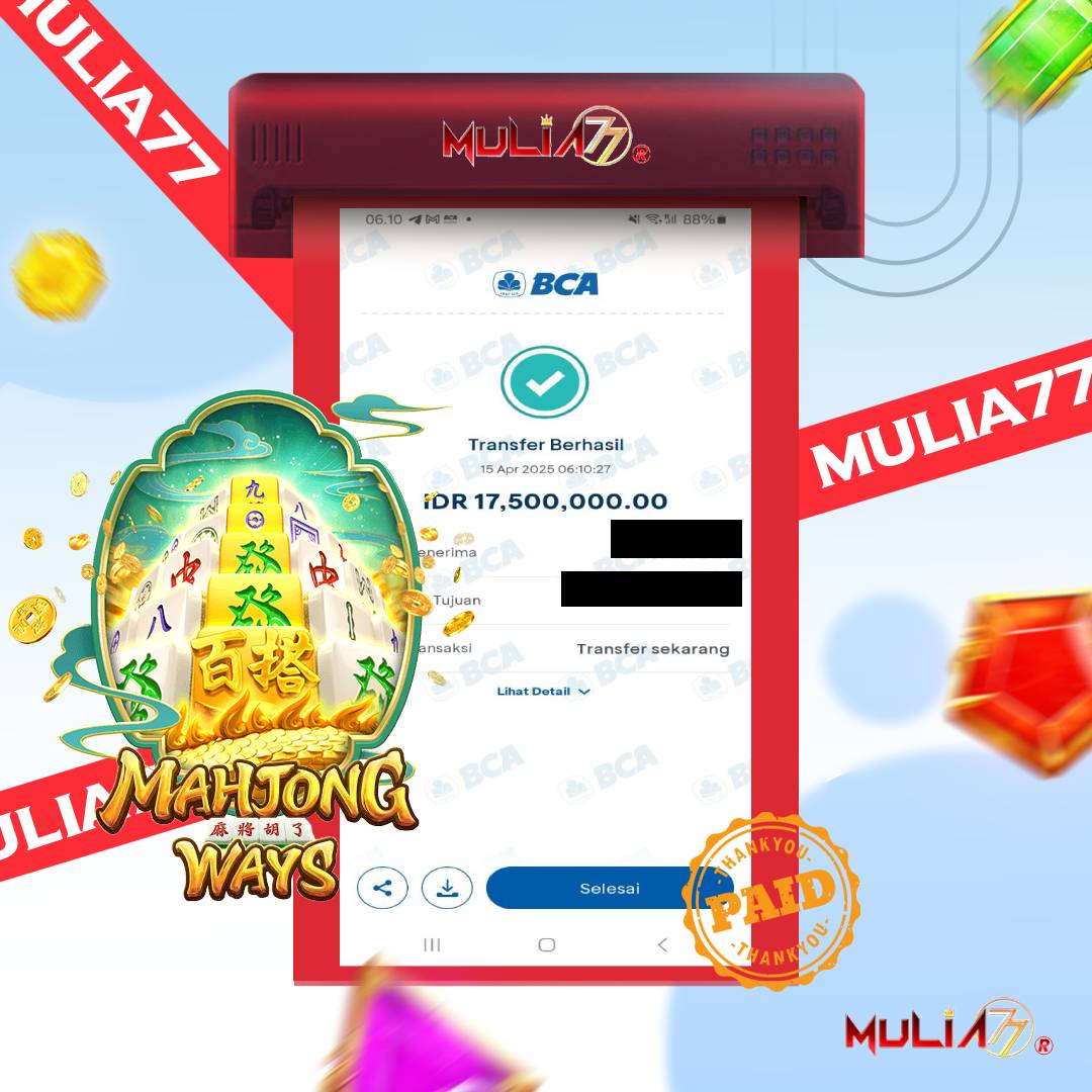 Menang Jackpot Slot Online Gacor MULIA77 Resmi Rp 17.500.000