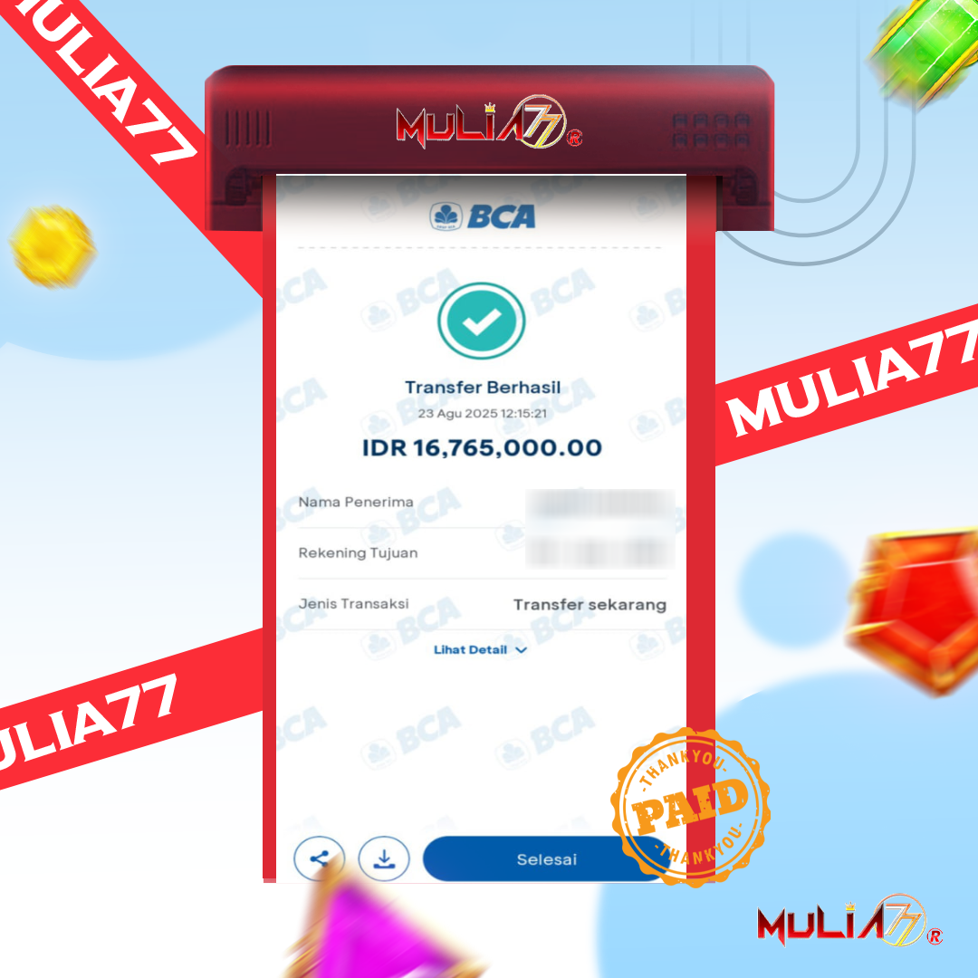Menang Jackpot Slot Online Gacor MULIA77 Resmi Rp16.765.000