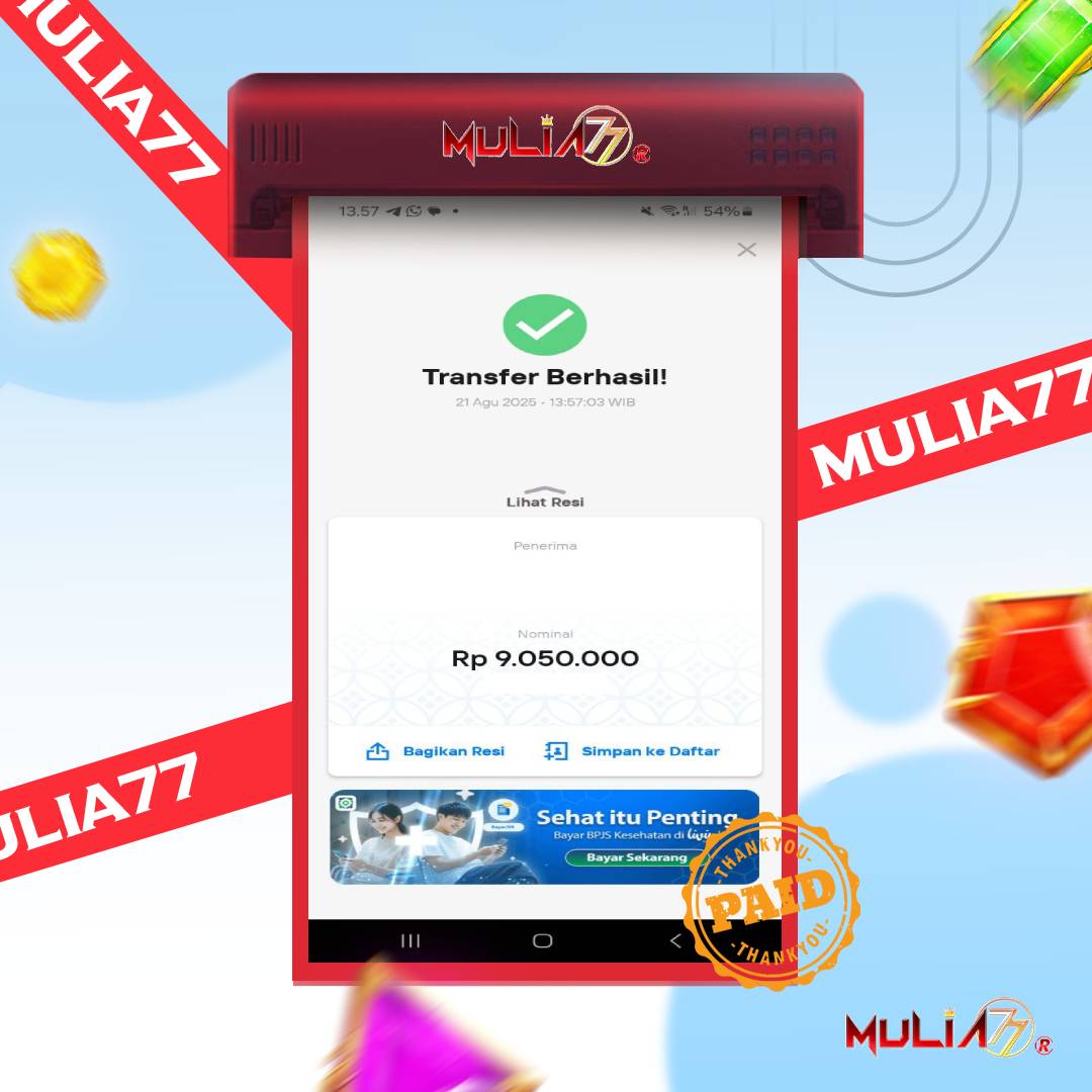 Menang Jackpot Slot Online Gacor MULIA77 Resmi Rp9.050.000