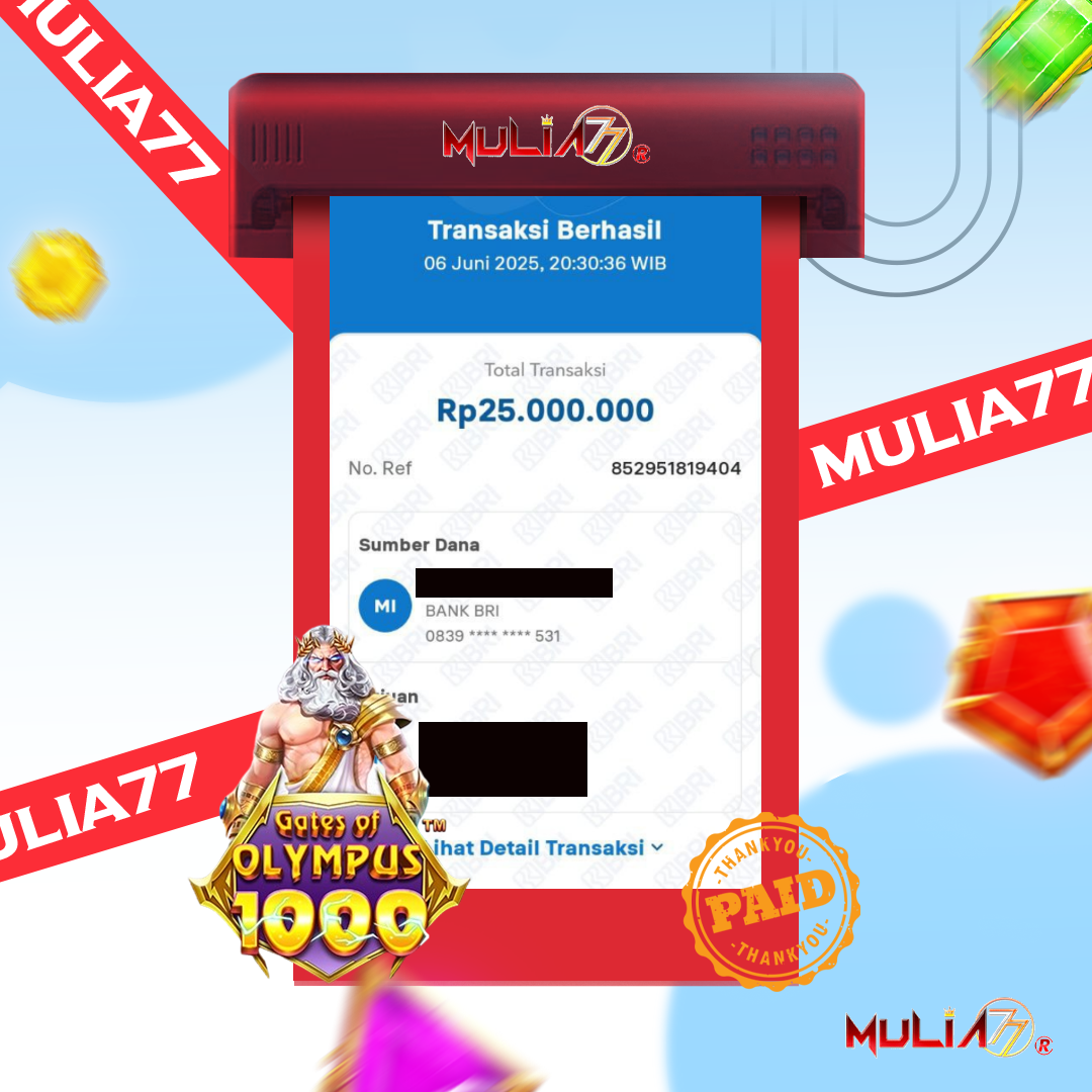 Menang Jackpot Slot Online Gacor MULIA77 Resmi Rp 25.000.000