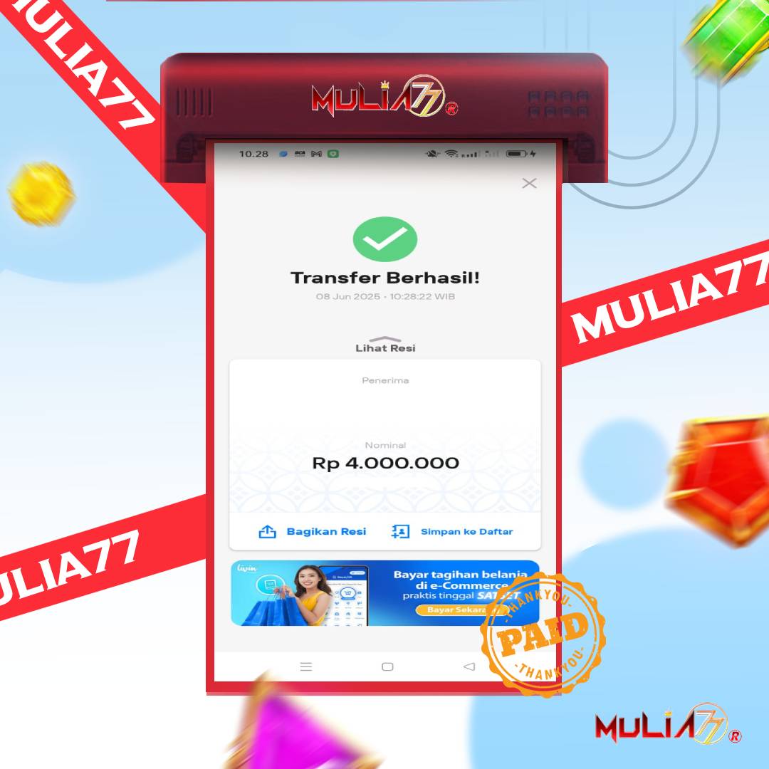 Menang Jackpot Slot Online Gacor MULIA77 Resmi Rp 4.000.000