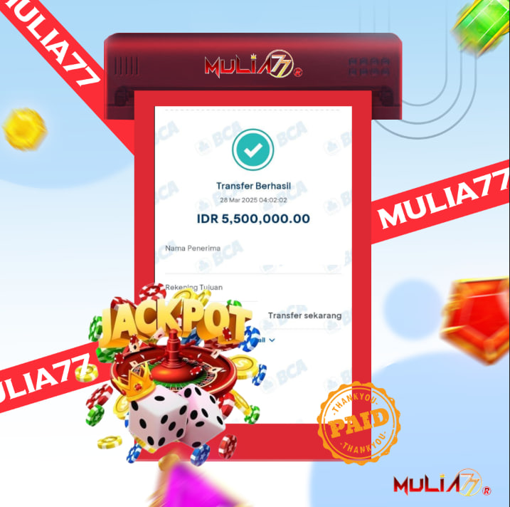 Menang Jackpot Slot Online Gacor MULIA77 Resmi Rp 5.500.000