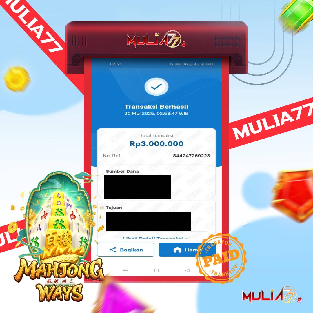 Menang Jackpot Slot Online Gacor MULIA77 Resmi Rp 3.000.000