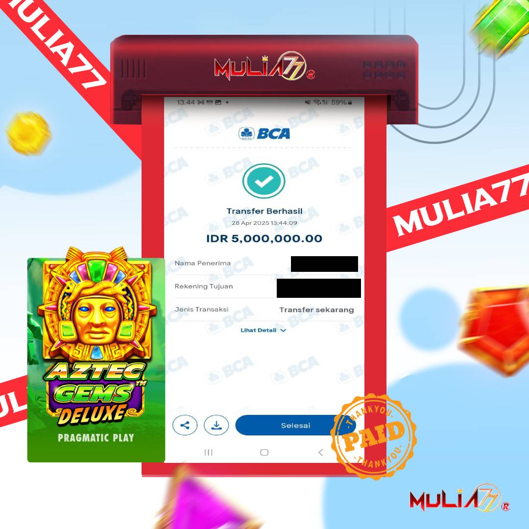 Menang Jackpot Slot Online Gacor MULIA77 Resmi Rp 5.000.000