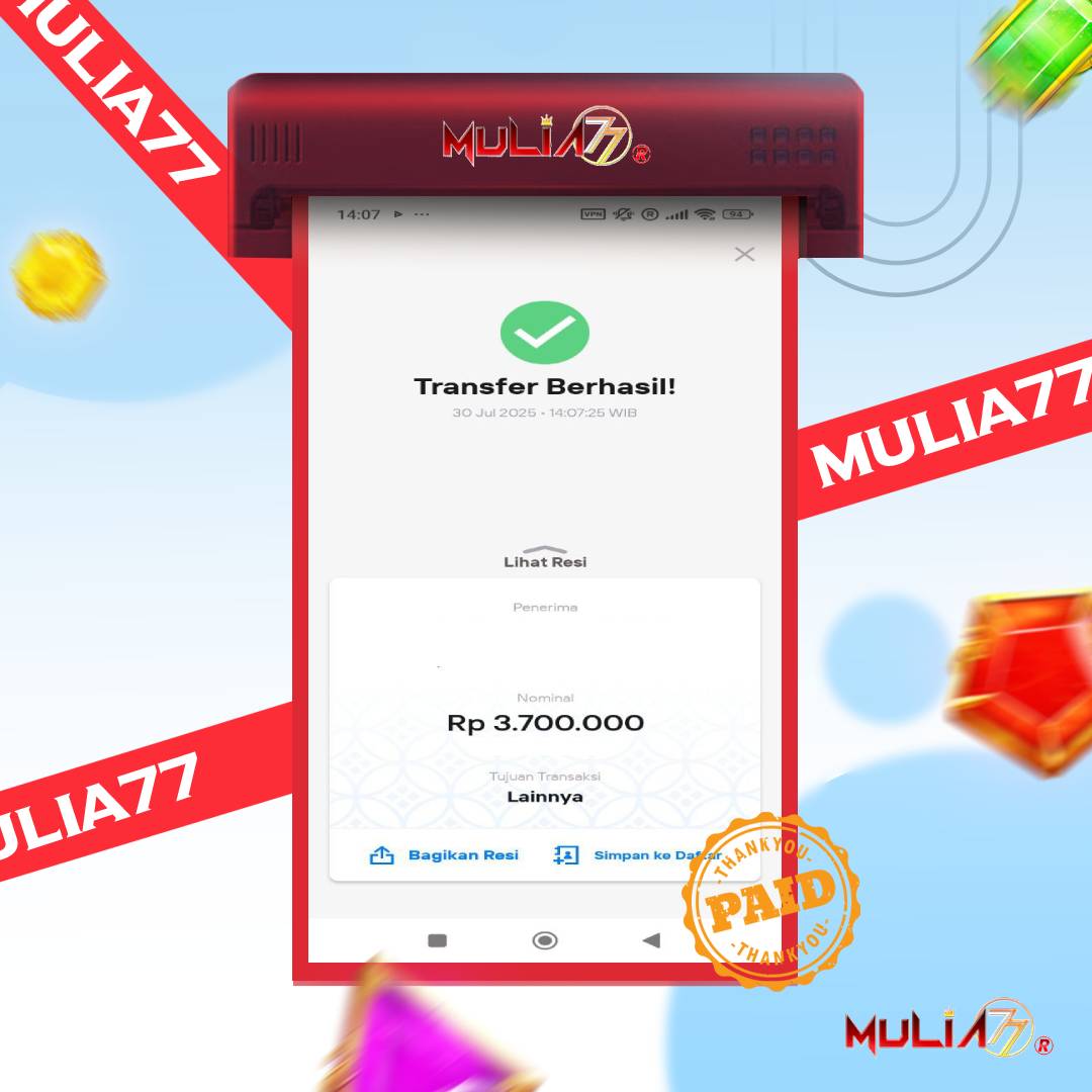 Menang Jackpot Slot Online Gacor MULIA77 Resmi Rp 3.700.000