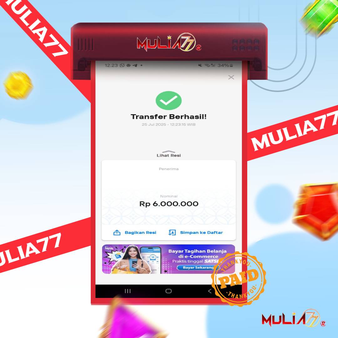 Menang Jackpot Slot Online Gacor MULIA77 Resmi Rp 6.000.000