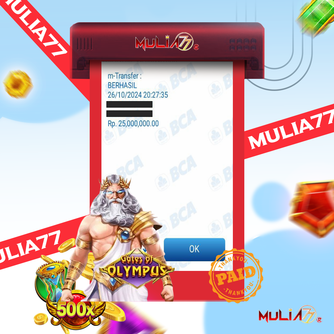 Menang Jackpot Slot Online Gacor MULIA77 Resmi Rp 25.000.000