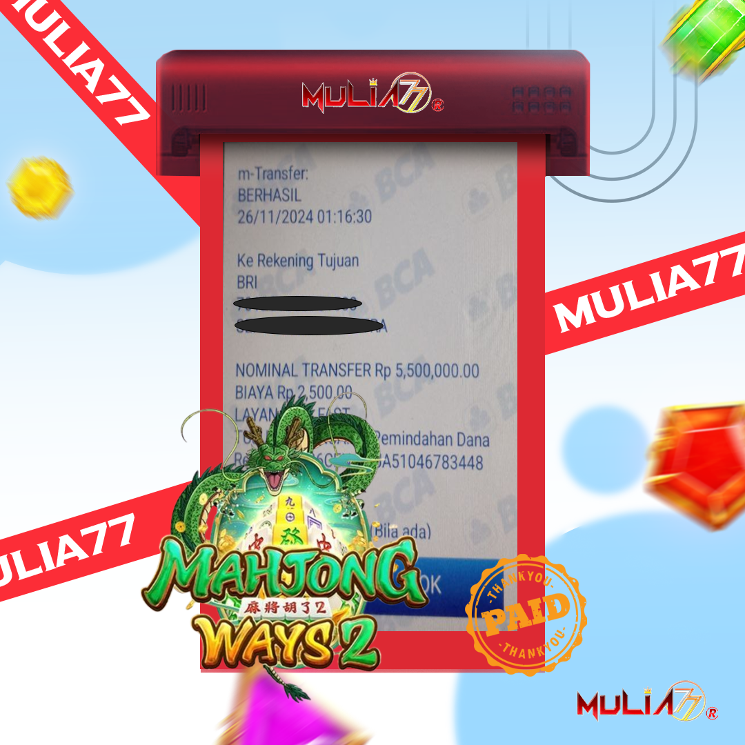 Menang Jackpot Slot Online Gacor MULIA77 Resmi Rp 5.500.000