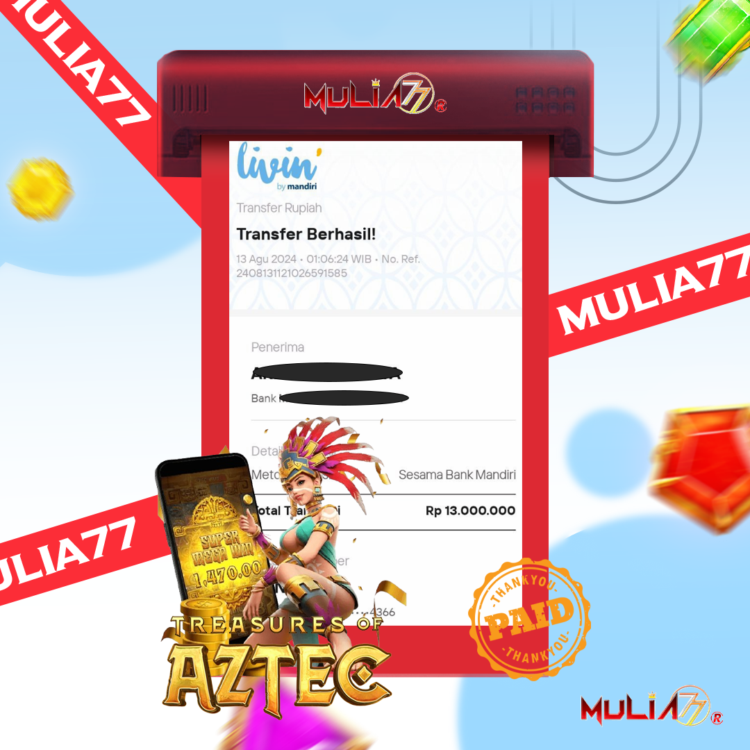 Menang Jackpot Slot Online Gacor MULIA77 Resmi Rp 13.000.000