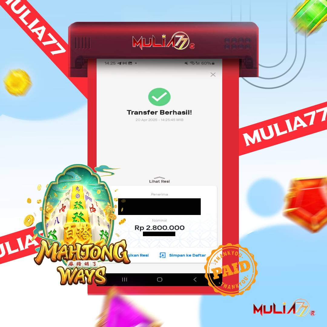 Menang Jackpot Slot Online Gacor MULIA77 Resmi Rp 2.800.000
