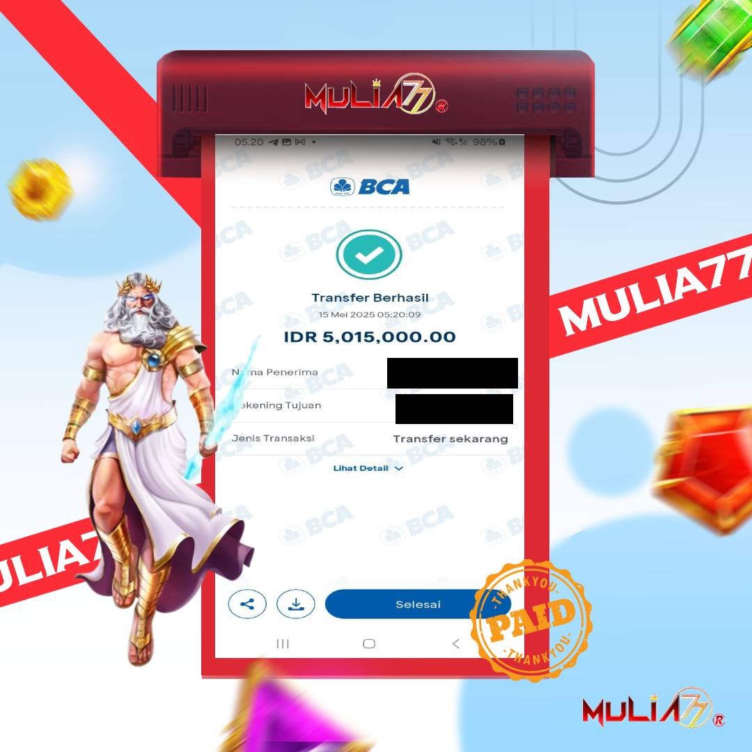 Menang Jackpot Slot Online Gacor MULIA77 Resmi Rp 5.015.000