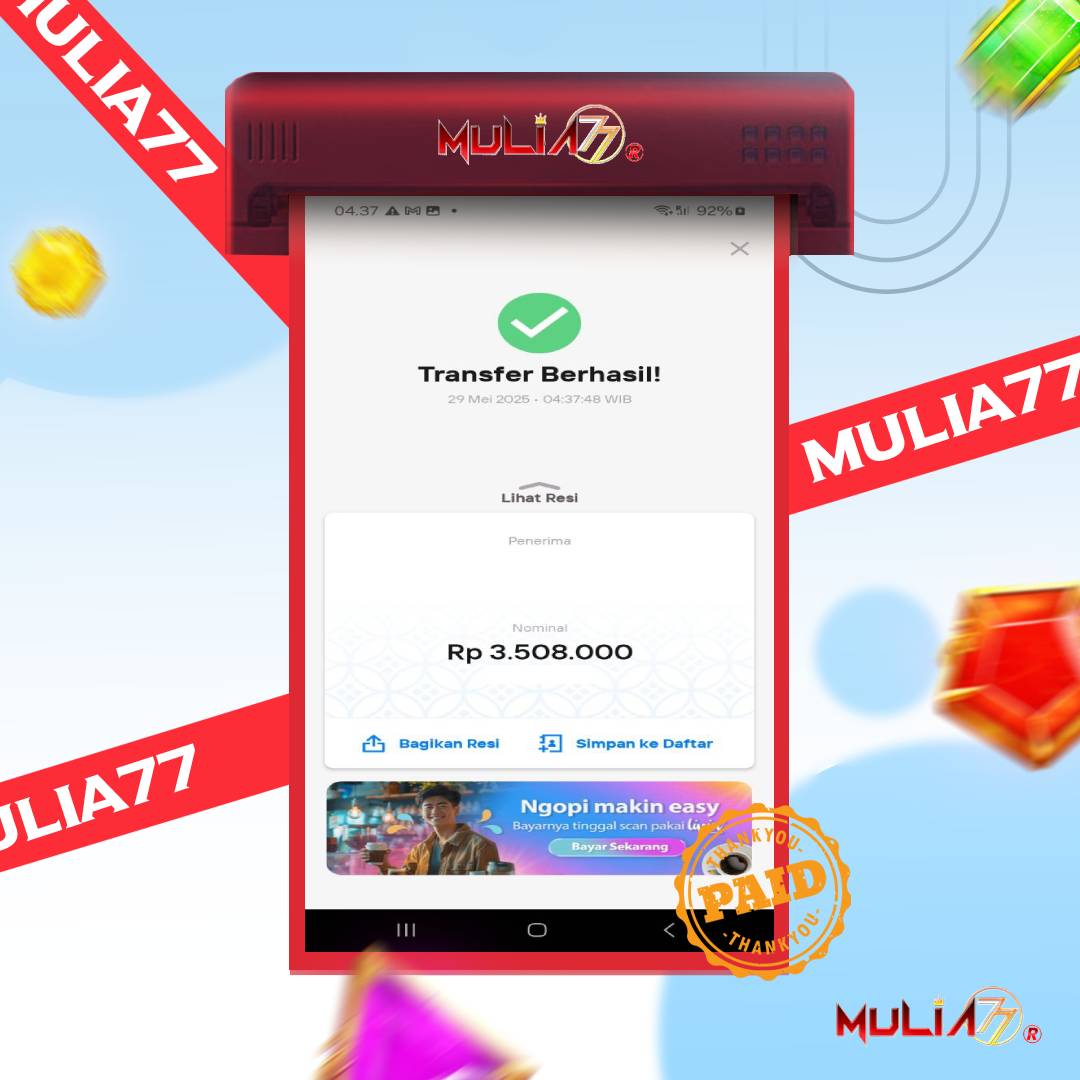Menang Jackpot Slot Online Gacor MULIA77 Resmi Rp 3.508.000