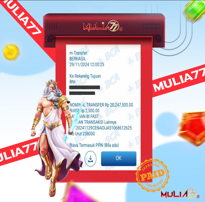 Menang Jackpot Slot Online Gacor MULIA77 Resmi Rp 20.241.000
