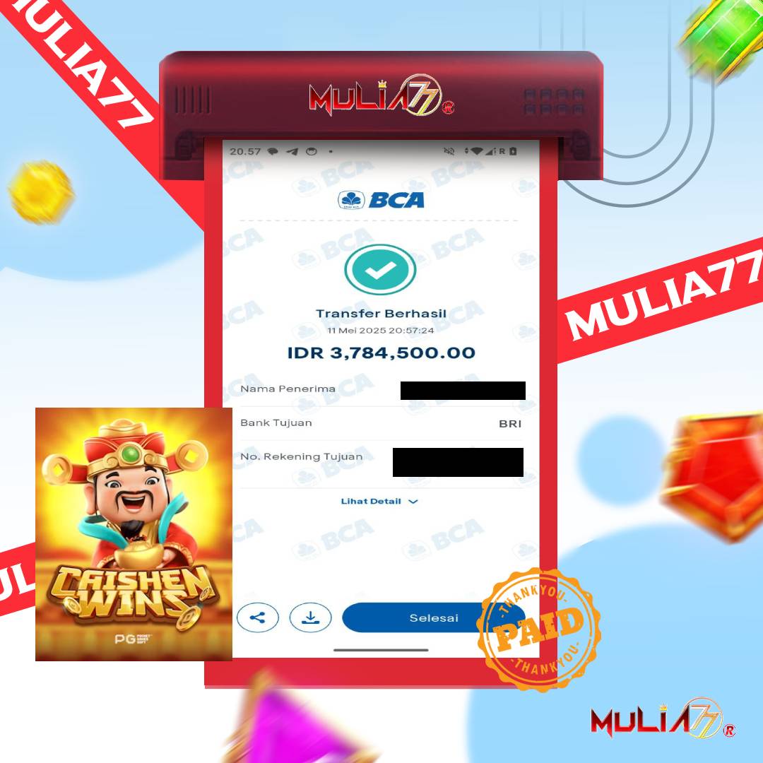Menang Jackpot Slot Online Gacor MULIA77 Resmi Rp 3.784.500