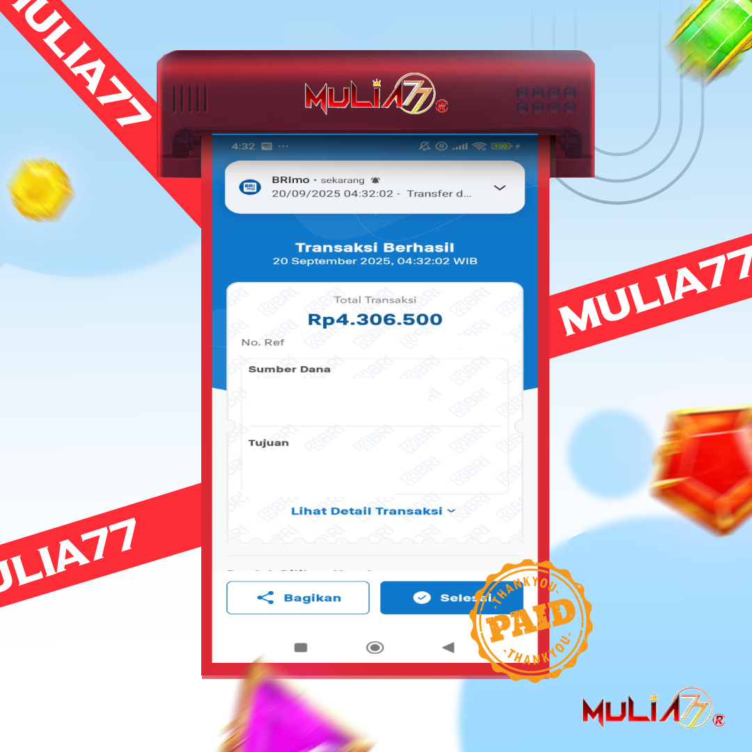 Menang Jackpot Slot Online Gacor MULIA77 Resmi Rp  4.306.500