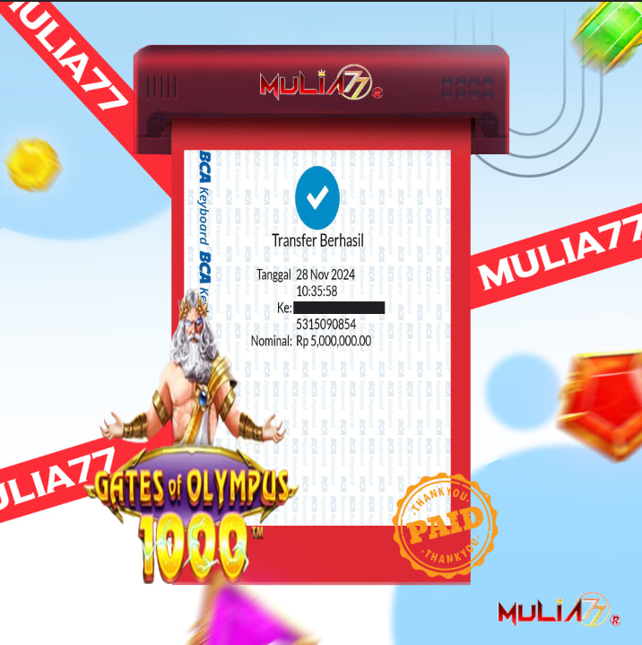 Menang Jackpot Slot Online Gacor MULIA77 Resmi Rp 5.000.000